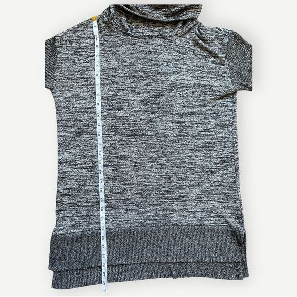 Gap Long Softspun Cowlneck Relaxed Gray Black Long Sleeve Tunic Sweater. Small. - Picture 6 of 7